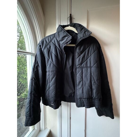 Vintage Powder Run Black Quilted Puffer Jacket – Women’s Size M - Picture 4 of 5